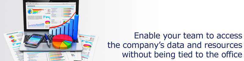 Enable your team to access the company’s data and resources without being tied to the office